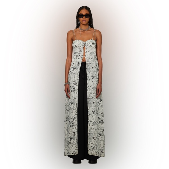 ✨ Host Pick ✨ NWOT Off-White Graphic Long Dress in White - Picture 3 of 17